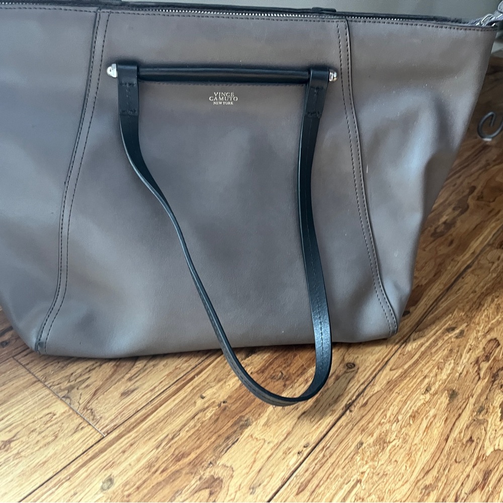 Vince Camuto Gray/taupe and Black Tote Bag